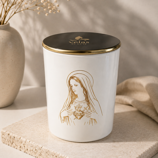 Vela Devocional Inmaculado Corazón de Maria - Velas de la Fe